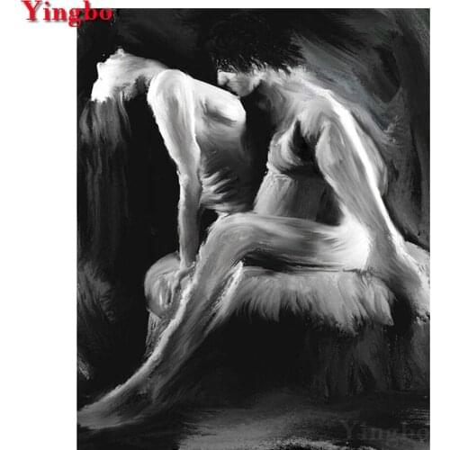 5D diamond painting full drill square DIY diamond embroidery Sexy couple kissing Cross Stitch Full Round Mosaic Decoration Home