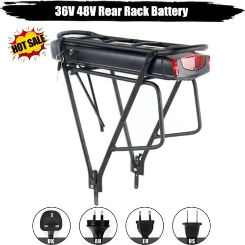 EU US No tax New 36v 12.5ah 10ah 15ah 17.5ah rear rack battery pack electric bike lithium battery e-bike battery with Charger