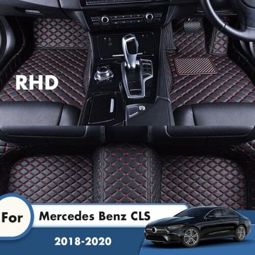 RHD Car Floor Mats For Mercedes Benz CLS 2020 2019 2018 Styling Custom Waterproof Decoration Carpets Interior Accessories Cover