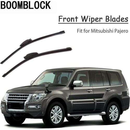 BOOMBLOCK 2pcs Car Accessories Windshield Rubber Original Wiper Blades Arm Kit For Mitsubishi Pajero V60 V80 2015 2014-2003