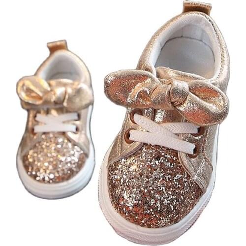 Baby Girl Shoes With Bling Toddler Shoes Little Kids Sneakers Sports Soft Bottom For Girls Eur Size 21-30