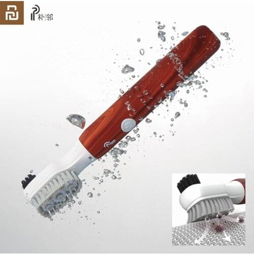 Youpin PULIN Sonic Vibration Electric Shoes Brush IPX7 Waterproof USB Rechargeable Shoes Double Bristles Wood Cleaning Brush