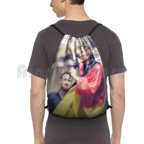 This Is It. Backpack Drawstring Bags Gym Bag Waterproof Flag German Flag Germany Brazil Soccer Brazil Futbol Team Sports