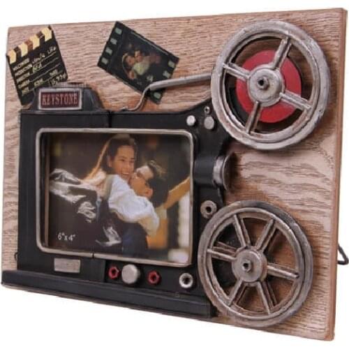 Photo Frame Cinema Decor Wood Metal Gift Decorative Vintage Trinket Miniature Nostalgic Handmade Hand Painted Quality Durable