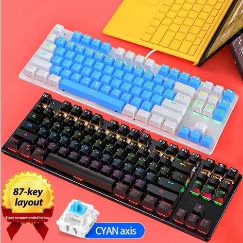 Gaming Mechanical Keyboard Game Anti-ghosting Blue Switch Color Backlit Wired Gaming Keyboard For pro Gamer Laptop PC Computer