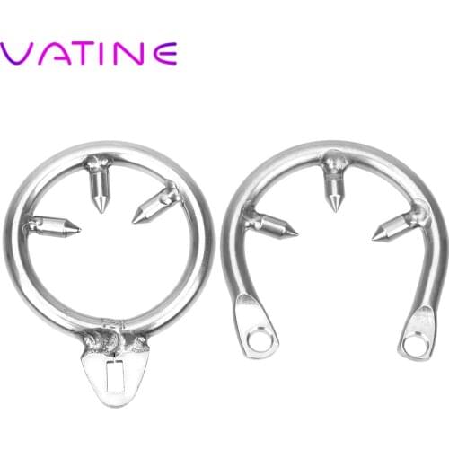 VATINE Stainless Steel Penis Lock Cock Cage Accessories Male Chastity Device Adult Sex Products Erotic Sex Toys for Men