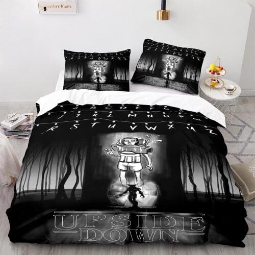Stranger Things Bedding Set Single Twin Full Queen King Size Stranger Things Bed Set Childrens Kid Bedroom Duvetcover Sets 009