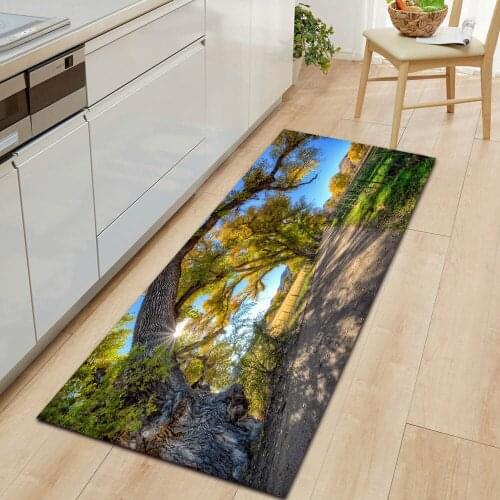 Natural Scenery Home Mat Kitchen Floor Carpet Rugs Insole Kitchen Rugs Indoor Bathroom Non-slip Floor Mats