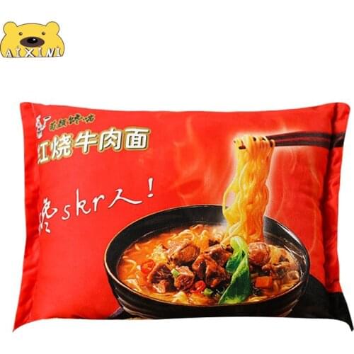 Instant Noodles Plush Food Pillows Kawaii Pillow Funny Simulation Stuffed Toy Fried Noodles Soft Food Plush Girls Gift Kids Toys