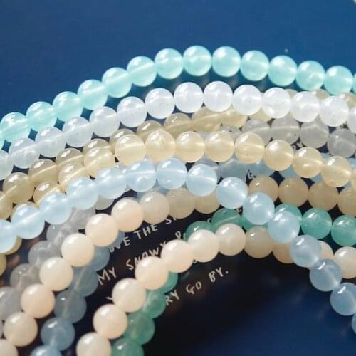Micro-shine jelly translucent resin round beads Korea DIY jewelry accessories beaded material