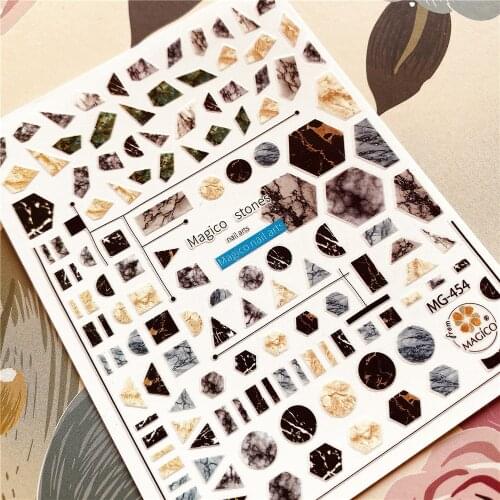 Marble shape Granite shape series 3D Back glue Nail decal Nail sticker Nail decoration Nail art Nail tool Nail ornament