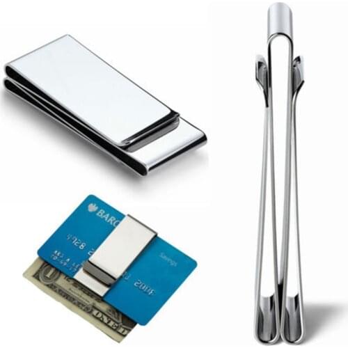 Stainless Man Pocket Money Clip Dollar Metal Clamp Card Clips Credit Cards Money Holder New