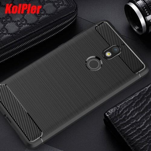 KOLPLER Soft TPU Case for Nokia 7 cases Carbon Fiber Texture Brushed Silicone Soft Cover Case for Nokia 7 Fundas Coque