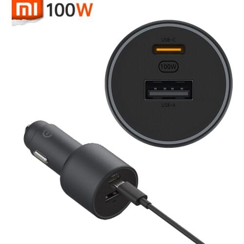 NEW Xiaomi Car Charger Turbo QC 1A1C Ver 100W Max For Mi 10 Ultra Laptop Pad Cellphone PD Smart Output Multiple Safe Protect