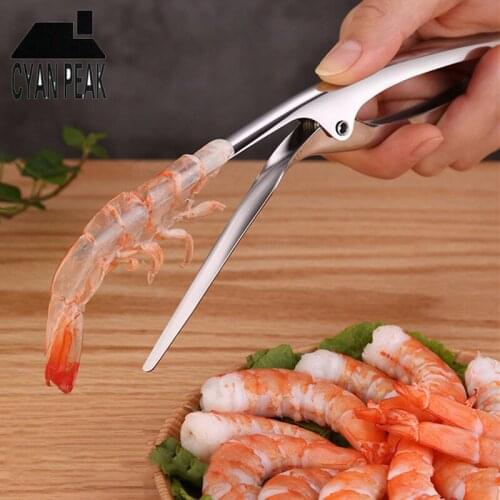 Shrimp Peeler Kitchen Appliances Portable Stainless Steel Shrimp Deveiner Lobster Practical Kitchen Supplies Fishing