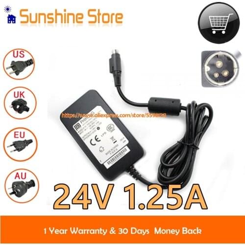 Genuine Phihong PSC30U-240(ZY) Switch Powr Supply 24V 1.25A 30W Ac Adapter Round With 3 Pin Laptop Charger Power Supply