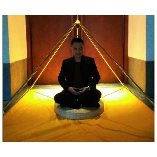 Giza Meditation Pyramid Bracket PGB-PI-19.08-60 .Cosmic energy receiver, electroplated K gold series