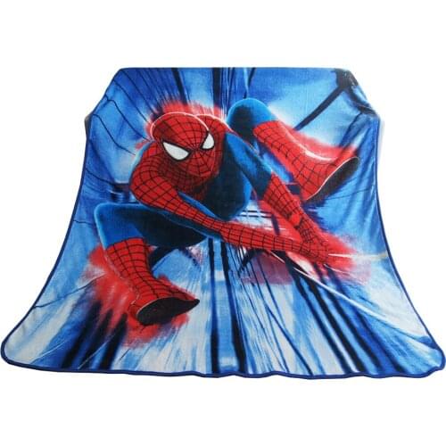 Disney Spiderman Coral Fleece Blanket Throw Bedspread for Boys Kids Super Soft Warm Sleeping Covers 157x229cm Christmas Gift
