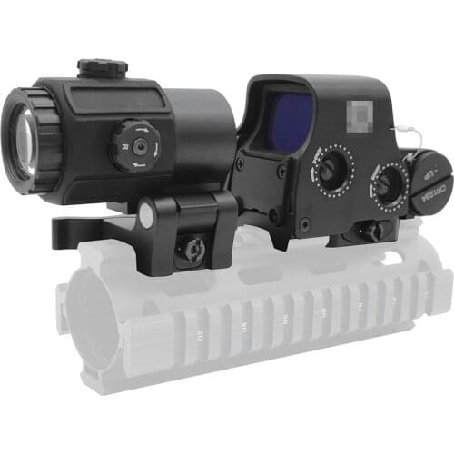 Tactical 558+G43 G33 Combined 3x Magnifier Scope Sight with Switch to Side STS QD Mount Fit for 20mm rail Rifle Gun Hunting