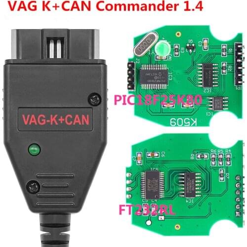VAG K+CAN Commander 1.4 OBD2 Diagnostic Cable Support VAG Vehicle Up to 2007