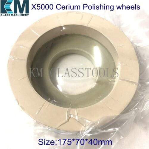 High Quality! X5000-175X40X70mm Cerium Polishing wheels For glass bottom edge final polishing