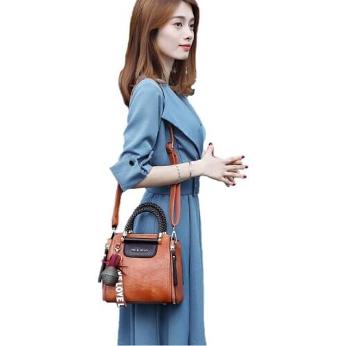 Women Leather Handbags Crossbody Bags High Quality Retro Shoulder Bag Fashion Casual Women Totes Shoulder Bags
