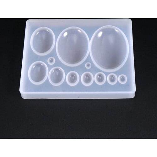 1pc Crystal Silicone Mold Half Ball Cabochon Pendant Resin Epoxy UV Mold for Making Pedant Jewelry Exoxy Resin Molds