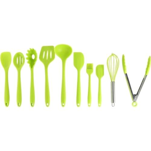 10 Pcs Kitchenware Silicone Heat Resistant Kitchen Cooking Utensils Non-Stick Baking Tool Cooking Tool Sets