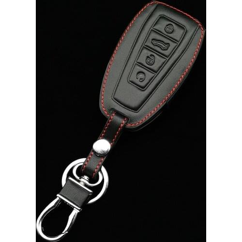 100% Leather Car Remote Key Case Cover For Geely Coolray Atlas Boyue NL3 Emgrand X7 EX7 SUV GT GC9 Borui Smart Key Holder Shell