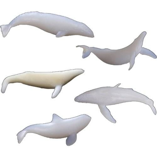 5Pcs Mini Whale Modeling Resin Mold Ocean Luminous Whale Fillers Resin Art Craft
