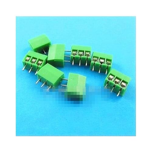 50pcs 3.5mm Pitch 3P Straight Pin PCB Screw Terminal Blocks Connector