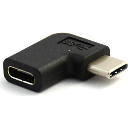 USB 3.1 Type C Female to 90 Degrees Angle Male Adapter Converter Connector USB-C Adapters for huawei samsung type C phone