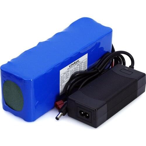 LiitoKala 36 v 10Ah 10S3P 18650 Rechargeable Battery, Modified Bikes, Electric Vehicle Battery Charger li-lon + 2A charger