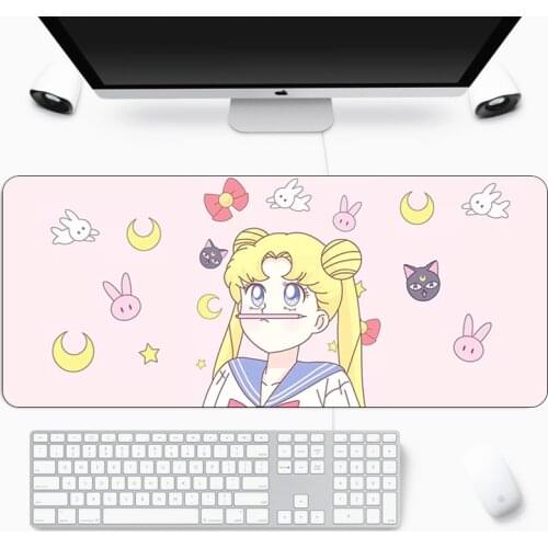 Anime Big Mouse Pad Large Rubber Gaming Mat Speed Kawaii XL MousePad Keyboard Locking Edge Otaku Computer Desk Pad