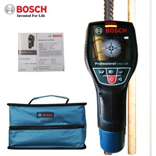 Bosch Metal Detector D-tect120 Professional High-precision Wall Detector Metal Cable Wood Water Pipe Detector Rebar detection