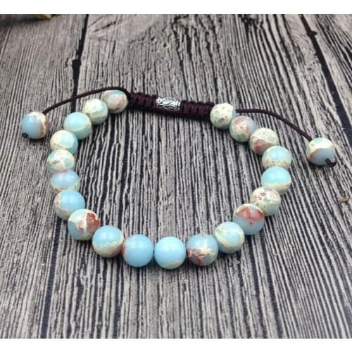 YA2669 Shoushan Stone 8mm Beads Mala Healing Beads Bracelet