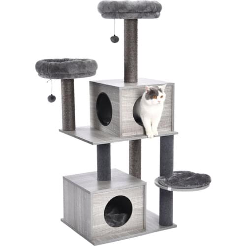 Fast Domestic Delivery Pet Cat Tree Tower Condo House Scratcher Post Toy for Cat Kitten Cat Jumping Toy with Ladder Playing Tree