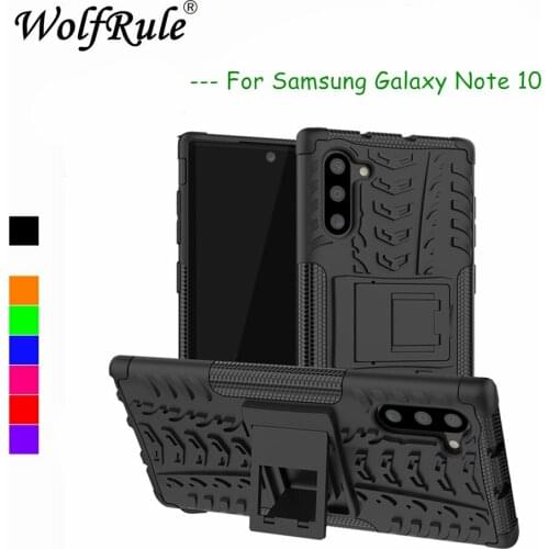 For Samsung Galaxy Note 10 Case 6.3" Cover Dual Layer Armor Silicone Back Case For Samsung Note10 Phone Holder Stand Shell N970F