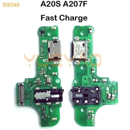 USB Charging Port Connector Board Parts Flex Cable With Microphone Mic For Samsung Galaxy A20S A207 A207F Charging Flex