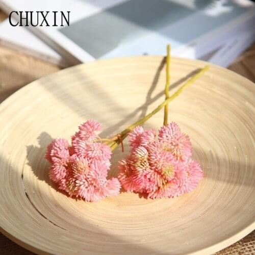 Artificial hydrangea flower soft plastic rice fruit Succulents Real touch green plants Home wedding photography decoration