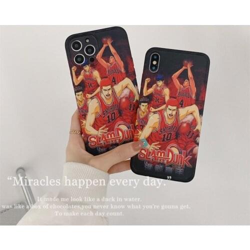 Classic Japan Cartoon Matte Silicone Phone Case For 11 12 Pro Max XS Max XR 7 8 Plus SE 2020 Luxury Popular Anime Black Cover