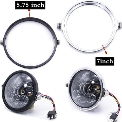 Bracket for lamp Universal 7" Adapter Trim Ring Mount Bracket Fit for all Motorcycle 5.75” LED Headlight Install Support Mount