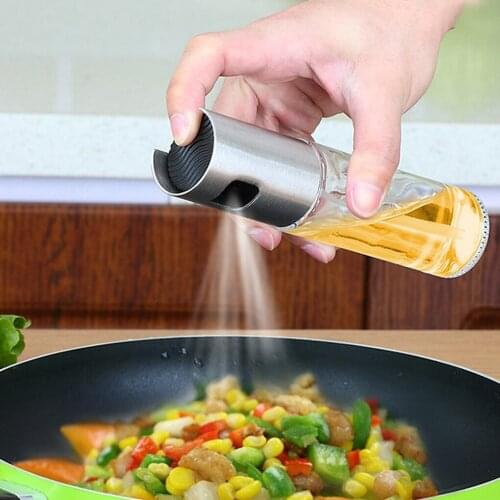 Kitchen Stainless Steel Olive Oil Sprayer Bottle Pump Oil Pot Leak-proof Grill BBQ Sprayer Oil Dispenser BBQ Cookware Tools