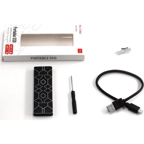 M.2 Type-C 3.1 Aluminum Alloy Mobile Hard Drive Enclosure High Speed Transmission SSD Durable Hard Drive