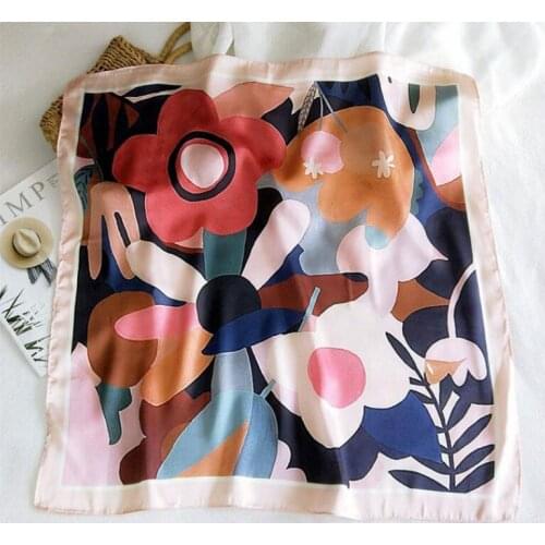 Fashion Print Hair Scarf For Women Kerchief Small Shawls Wraps Women Neckerchief 70cm*70cm Cute Bandana Head Scarves FJ466