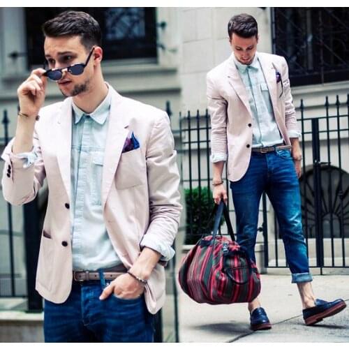 2019 New Spring Autumn Pink Color Leisure Blazer Men Beach Fashion Casual Suit Jacket Chaqueta Traje Hombre Suit Coat Men