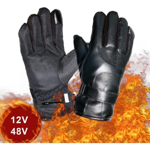 Rechargeable Electric Heated Gloves Winter Motorcycle Thermal Heated Gloves Riding Hand Warmer Gloves For Skiing Hiking Cycling