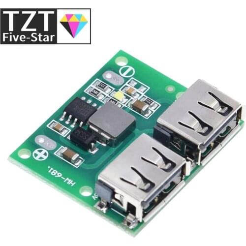 9V 12V 24V to 5V DC-DC Step Down Charger Power Module Dual USB Output Buck Voltage Board 3A Car Charge Charging Regulator 6-26V