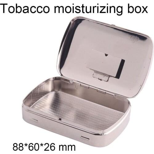 Smoking accessories Portable metal cigarette box non-embroidered steel tobacco box moisturizing case