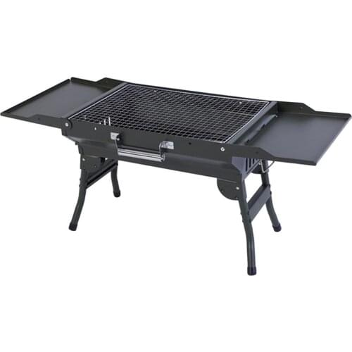 Portable Folding Charcoal Grill Stainless Steel Double Wings BBQ Grill Camping Outdoor Grill Stand 45X30cm Cooking Grill tool